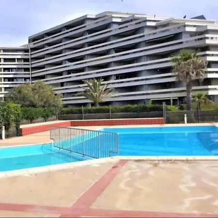 Vue Exceptionnelle T3, Clim, Piscine, Parking Privé 4grsud504 * Canet-en-Roussillon